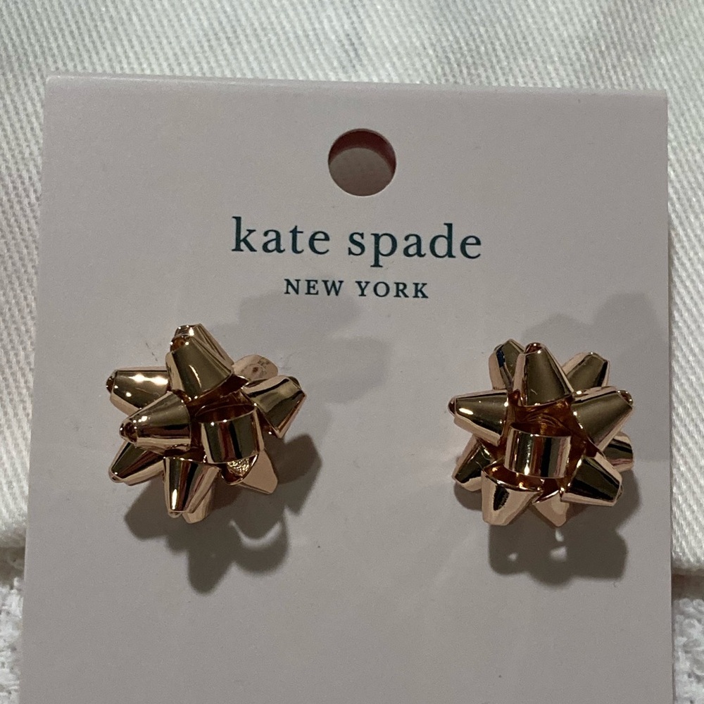Kate Spade Bourgeois Bow Rose Gold Stud Earrings - NWT